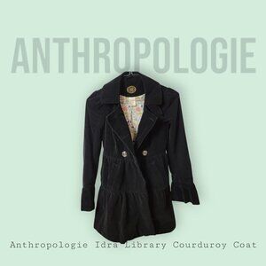 🌟 Vintage Charm: Anthropologie Idra Corduroy Pea Coat Size 0